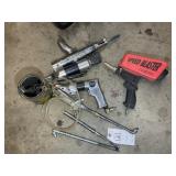 GROUP OF PNEUMATIC AIR TOOLS INCLUDING SHEARS, SAW
