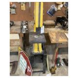 ROCKWELL 10 IN. BAND SAW ON YELLOW AND BLACK METAL