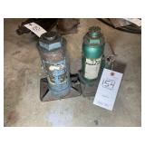 GREEN 3-TON BOTTLE JACK AND BLUE BOTTLE JACK