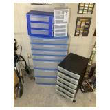 Group of plastic storage containers