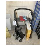 Group including Walker, pedal exerciser, heated st