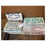 GROUP OF NORTH CAROLINA LICENSE PLATES, 90S AND 20