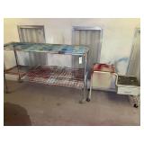 PAIR OF METAL ROLLING RACKS