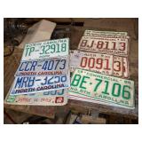 GROUP OF NORTH CAROLINA LICENSE PLATES 80S, 90S, 2
