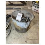 METAL BUCKET WITH MISC. CHAIN