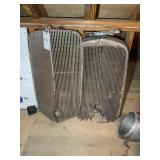 Pair of vintage car grills