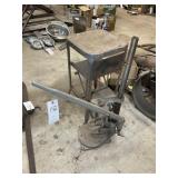 VINTAGE FOLD-OUT STEP STOOL AND WHAT APPEARS TO BE