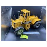 CUSTOM WOOD AND METAL BIG YELLOW ARTICULATED TRACT