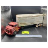LUMAR CAB OVER 4 WHEEL ROAD TRACTOR, RED SOME RUST