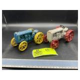 FORDSON STEEL WHEELS, BLUE AND YELLOW, AND A FORDS