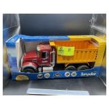 BRUDER MACK GRANITE, PLASTIC 10 WHEEL DUMP TRUCK,