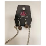 POPARAZZI COSTUME CHAIN STYLE NECKLACE & EARRINGS