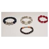 VINTAGE RETRO PLASTIC BEAD BRACELETS