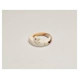 VINTAGE CARVED BONE RING