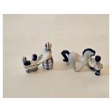 VINTAGE RUSSIA BLUE & WHITE CERAMICS HALLMAKED