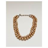 VINTAGE PEARL GOLD TONE NECKLACE