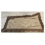 PILLOW CASE TAN & BROWN JACQUARD