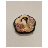 JAPANESE SATSUMA LADIES ANTIQUE BELT BUCKLE
