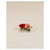 VINTAGE LUCITE ROSE BROOCH