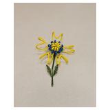 VINTAGE ENAMELED FLOWER BROOCH