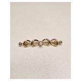 VINTAGE PEARL GOLD TONE BROOCH