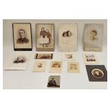 ANTIQUE CABINET CARDS TIN TYPE OLD PHOTOS