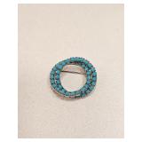 VINTAGE BROOCH TURQUOISE COLOR