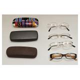 LOT OF GLASSES & HARD CASES FOSTER GRANT