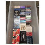 Plastic Storage Tote w Lid Filled VHS Sets &...