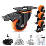 3 Inch Casters Set of 4 Heavy Duty, Caster...