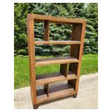 Rustic Bookcase / Room Divider w Wheels