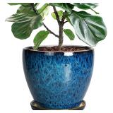 10' Ceramic Planter Pot with Drainage Hole