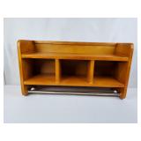 Wood Desk Storage Cubby Shelf