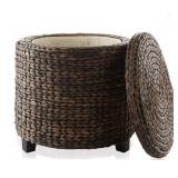 Casafield Round Storage Ottoman Espresso