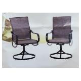Swivel Textilene Metal Patio Outdoor Chair...