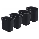 Acrimet Set of 4 Black Wastebasket