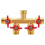 FINEST+ 4 Way Brass Hose Splitter