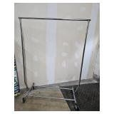 Rolling Metal Clothing Rack