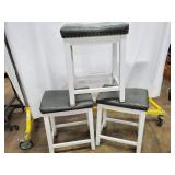 Gray & White Stools