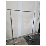 Rolling Metal Clothing Rack
