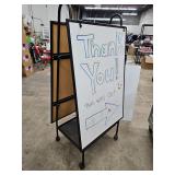 Rolling A-Frame Double Sided White Board
