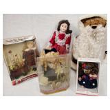 Collection of Dolls & Stuffed Bear