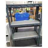 4 Tier Heavy Grey Plastic Shelf Unit