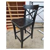 Black Wood Bar Stool