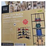 Heavy Duty Black Corner Shelving New
