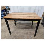 Wood Table w Black Base