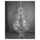 Vintage Large Clear Blown Glass Apothecary Jar