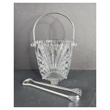 Hollywood Regency Glass Shell Ice Bucket