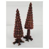 Dept 56 Village Pine Cone Trees