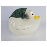 Ceramic Goose Covered Casserole Dish